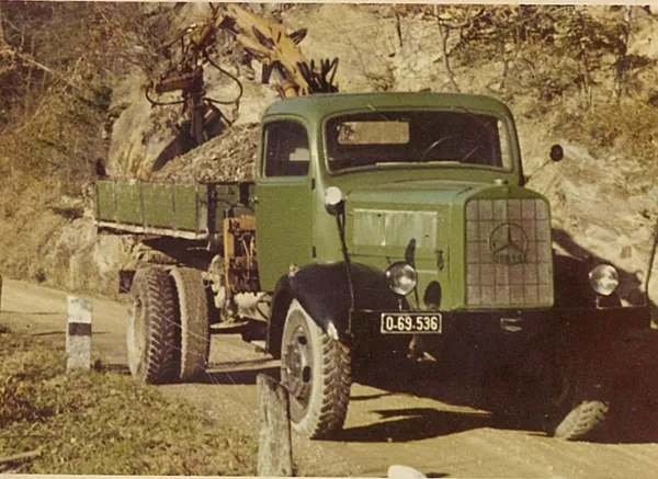Mercedes mit Kran, 1958